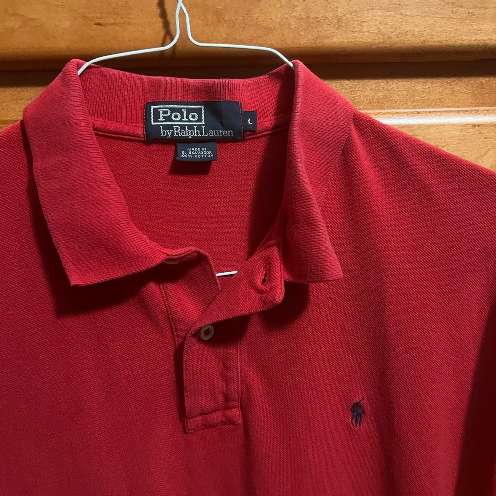 Men’s size large, Polo, red